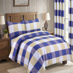 Duvet Covers, blue cream duvet covers, nblue and cream duvet covers, single duvet covers, double duvet covers, king size duvet covers, microfiber duvet covers sets, Microfiber bedding sets, 3Pcs Duvet Covers set,